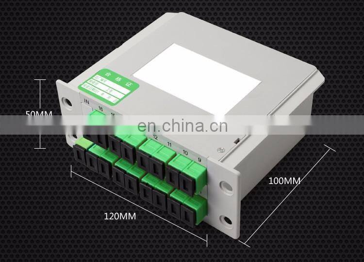 FTTH 1X16 PLC Insertion Type cassette Fiber Optic box Splitter with SC/apc connector