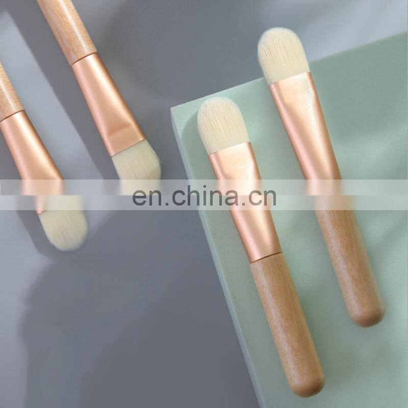 Mask Brushes long Wooden Handle Facial Mask Brush SmallWooden handle soft mask brush Customized Logo