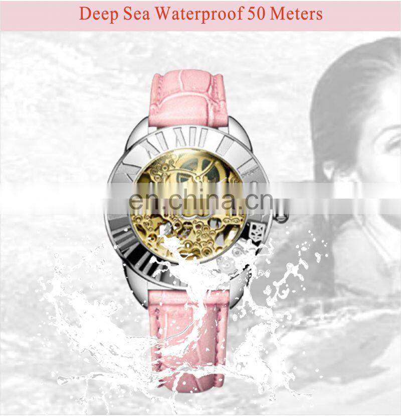 Designer Popular Brands Watches Lady Leather Bands White Wristwatches Women Skeleton Watch Luxury