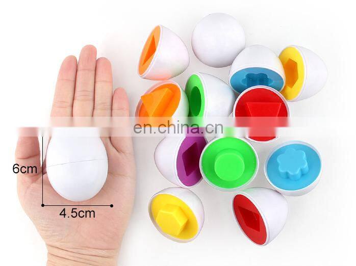 6PCS Montessori Learning Education Math Toys Smart Eggs 3D Puzzle Game Mixed Shape Popular Toys
