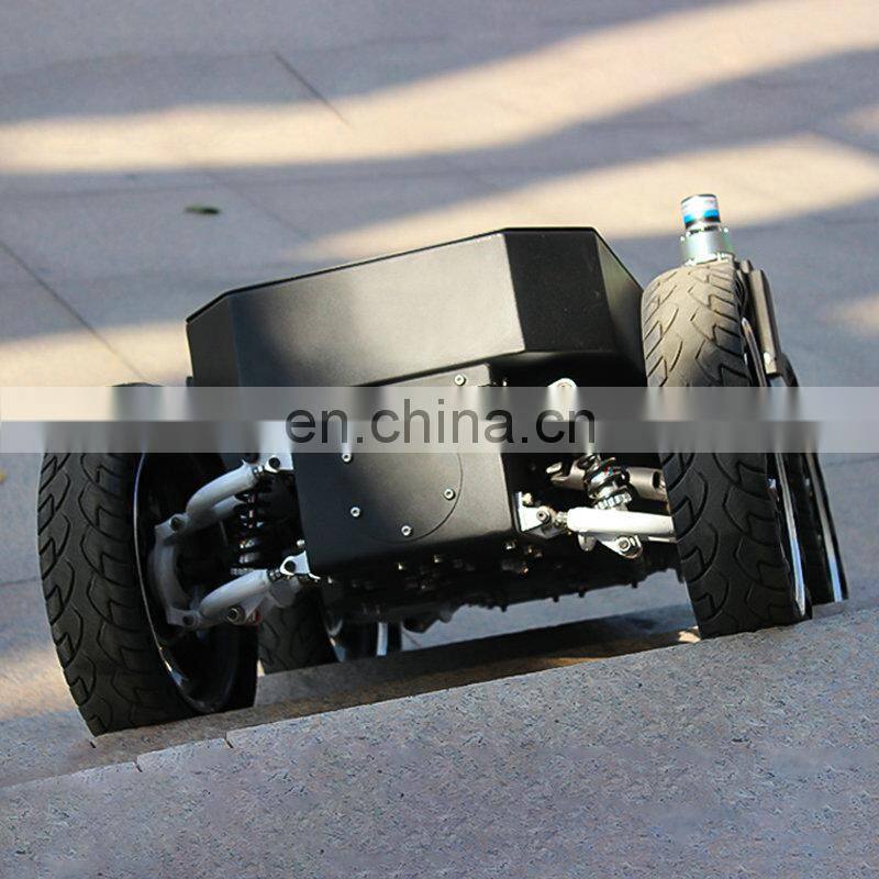 stable transportation robot tank chassis with four rubber wheels