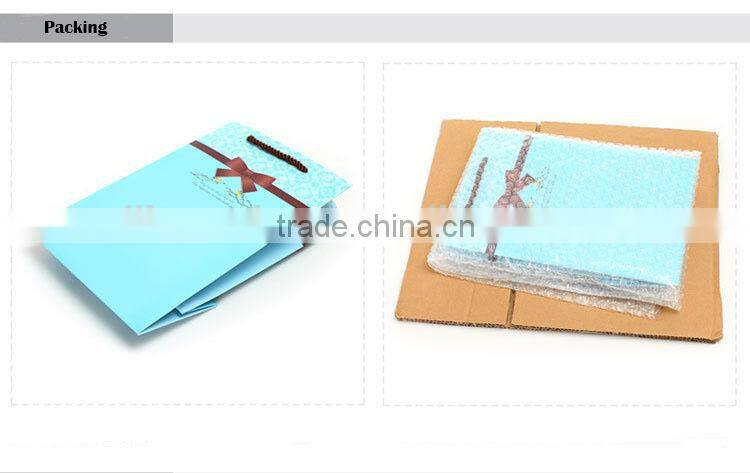 clean blue wedding door gift paper bag