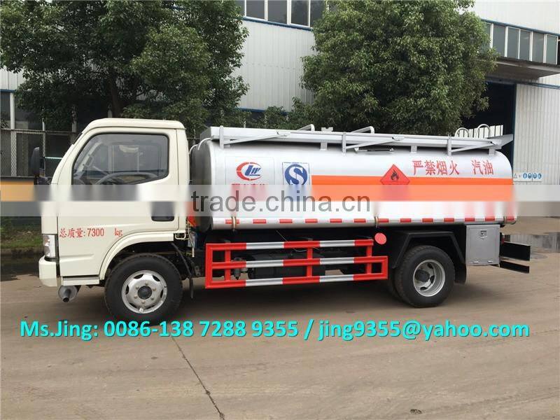 Madagascar 5-6m3 mini diesel fuel truck price, fuel tanker truck with fuel dispenser
