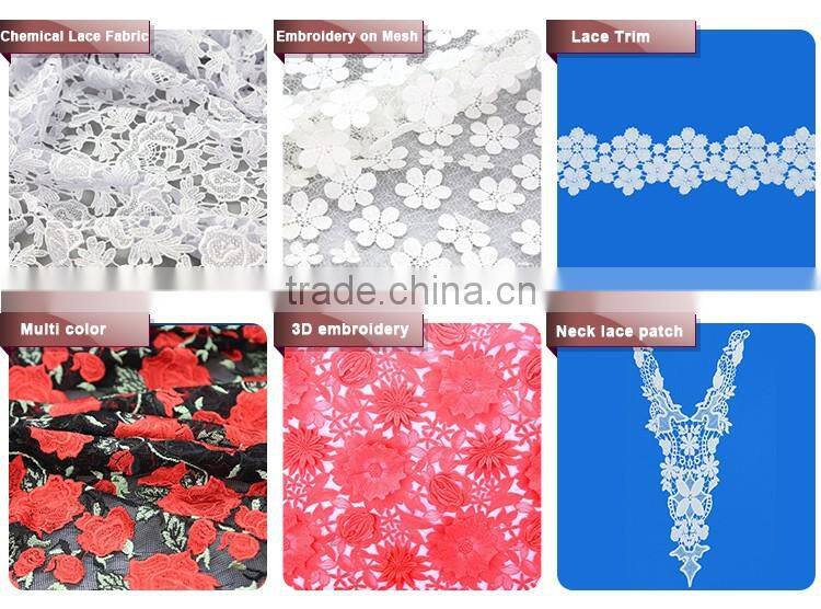 Factory Direct sale stylish 13cm width cotton mesh lady design collar neck