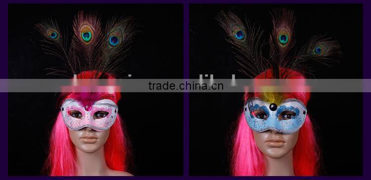 wholesale Ostrich feathers venetian mask party mask