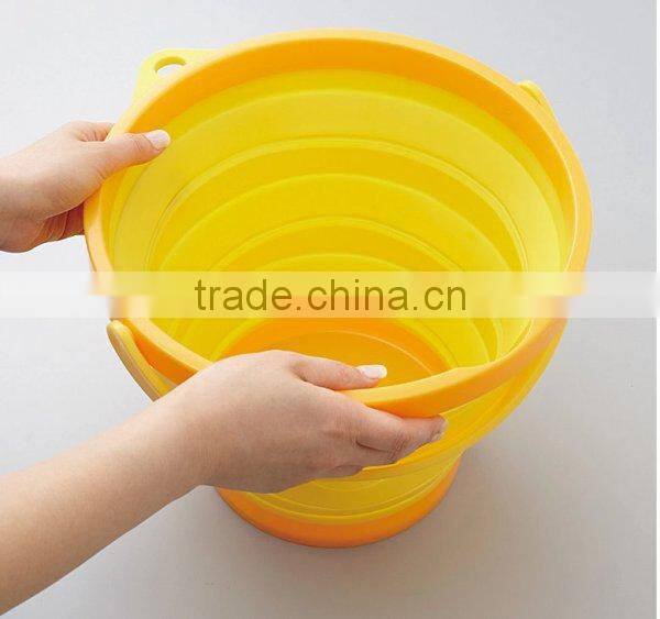 Portable Space Saver Outdoor New Collapsible silicon Round Water Bucket Container