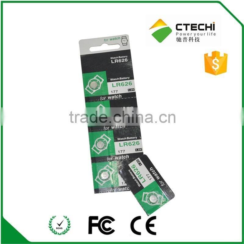 0 mercury alkaline battery LR626/177/AG4 non rechargeable battery