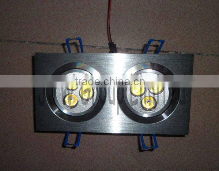 6w high power square led ceiling downlight
