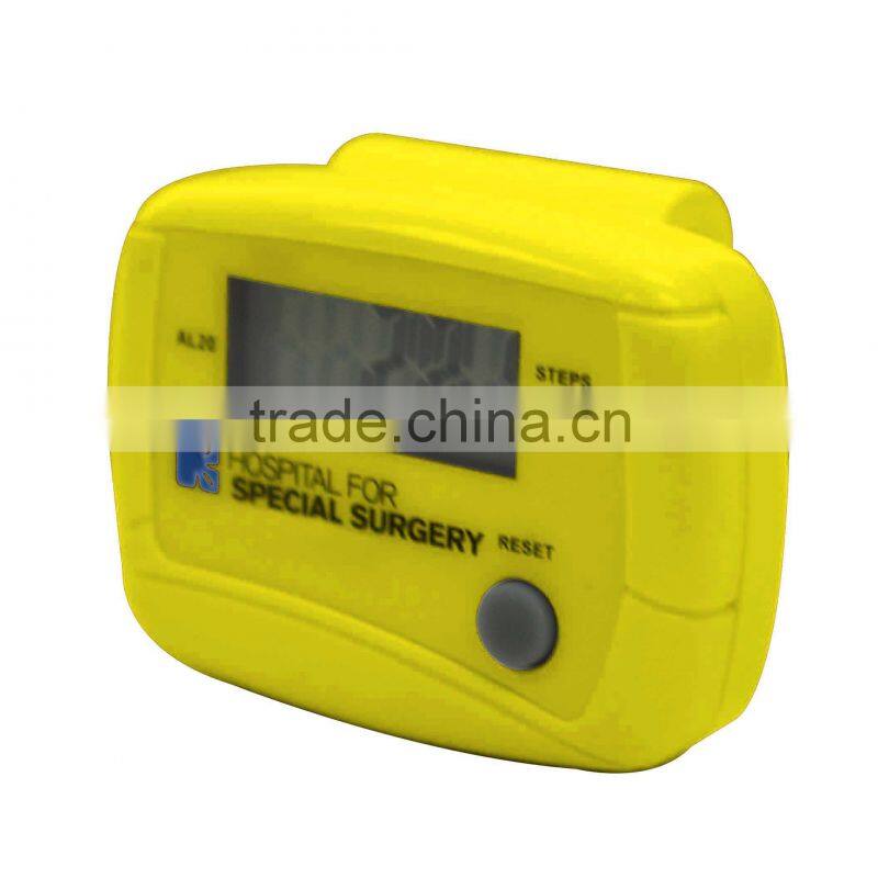 MB58D_YW Yellow Colorful promotion Gift plastic ABS Case LCD display pedometer instruction