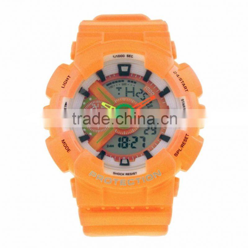 LP1369 New trendy stainless steel case back pu big teenage fashion watches