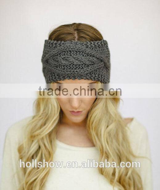 Hand Knitting Eye Style Warm Keeping Fashion Lady Headband Hairband For Women