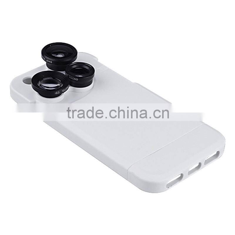 For iphone 6s/6s plus Case and 4 in 1 lens solution for cameras iZZi Slim white color