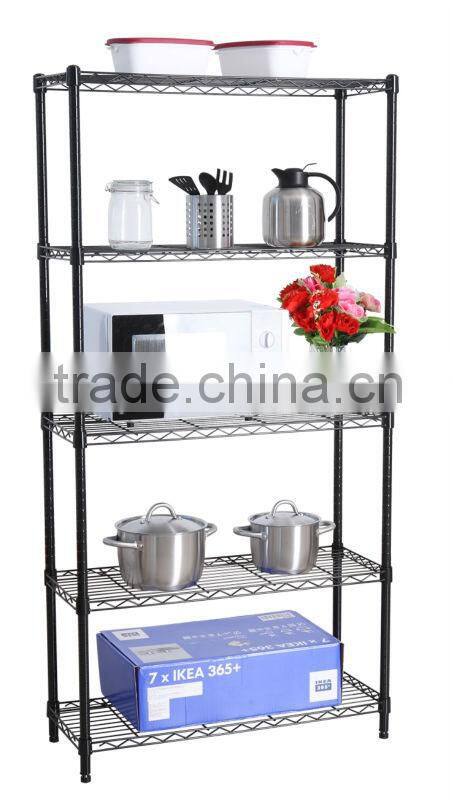black spray wire shelf for home use