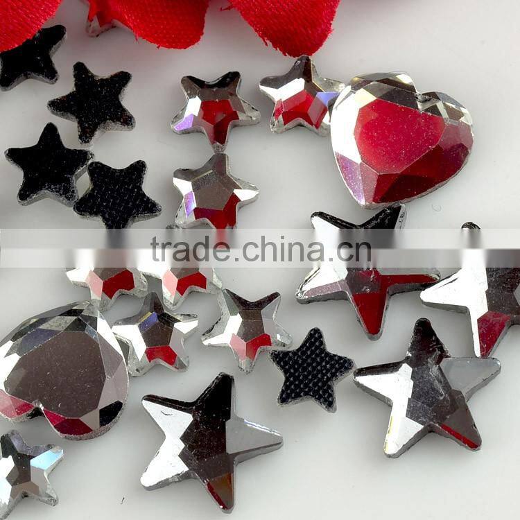 Top Quality horse eye shape hot fix stones, DMC jet hematite hotfix rhinestone with irregular shape