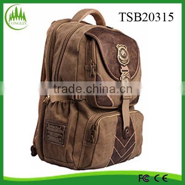 New Product 2015 Wholesale Women Men Canvas Rucksack