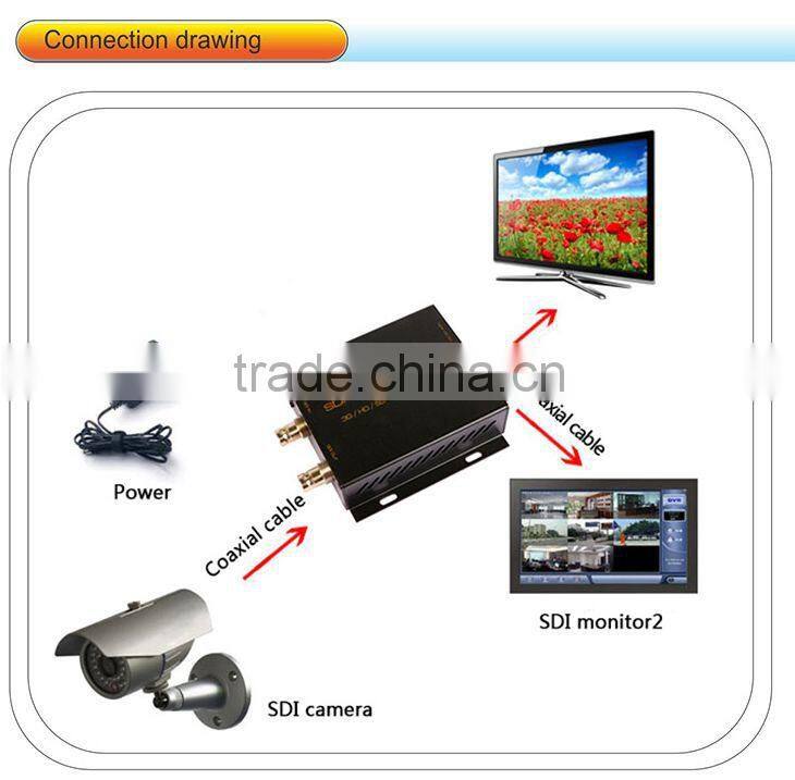 HD-SDI signal splitter 1x2 ,support SD/HD/3G signal