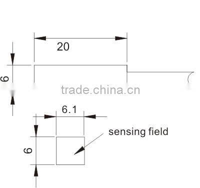 F3N Series Small Rectangle Proximity Sensors, IP 67, Dual LED, Can Be Customized 5VDC Inductance Proximity Switch
