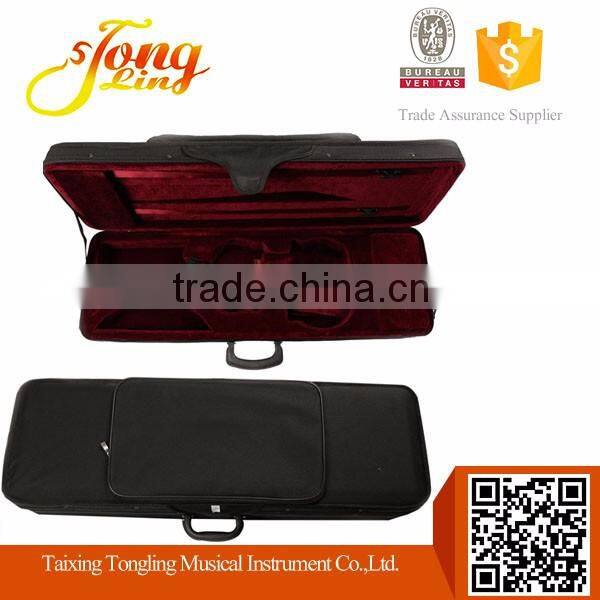 Canvas Hard Violin Case Hand-held Light Violin Case Rectangle Foamed Violin Case