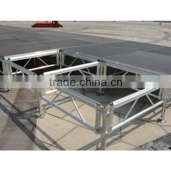Manufacture 4ft x 4ft aluminum assembly stage, outdoor concert stage sale