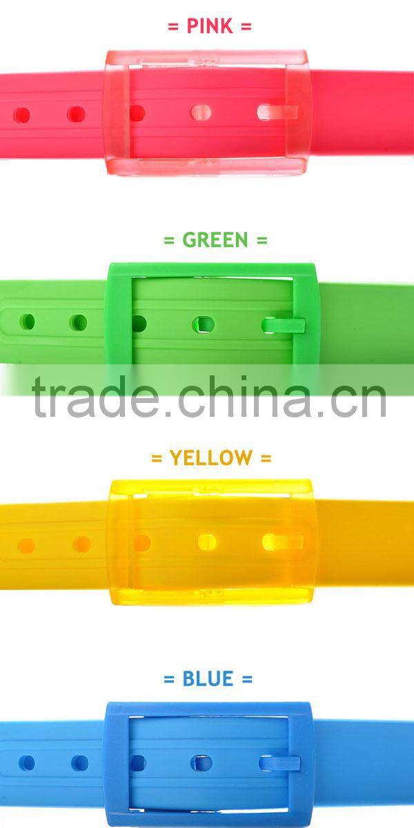 High Quality Eco-friendly Silicone Belt Silicone Jelly Belt with Plastic Buckle