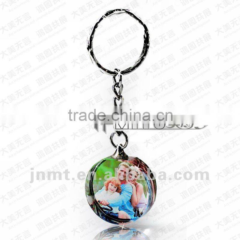 SK-07 Polygon square sublimation crystal keychain gift