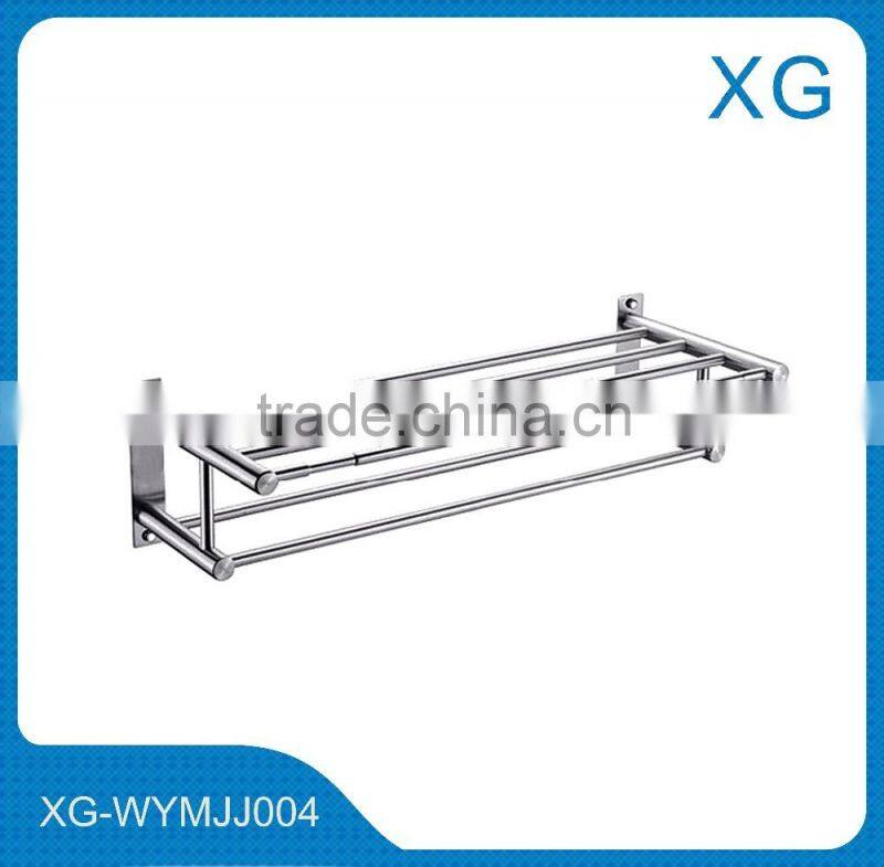 Stainless steel wall mounted towel shelf/Multifunctional towel shelf/Shampoo holder