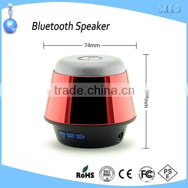 Top quality stainless steel mini bluetooth speaker with fm radio