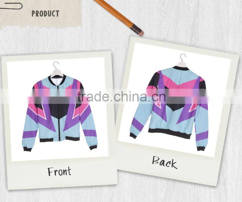 wholesale t shirt polyester custom printed sport jacket with high quality