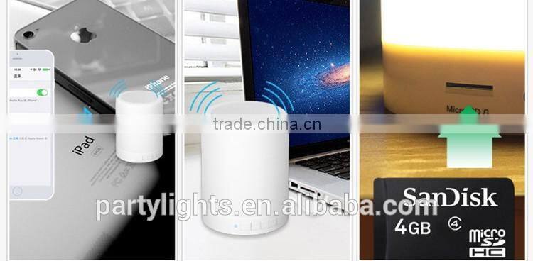 2016 Active Portable Touch Sensor Wireless Bluetooth Speaker with Led Color Light