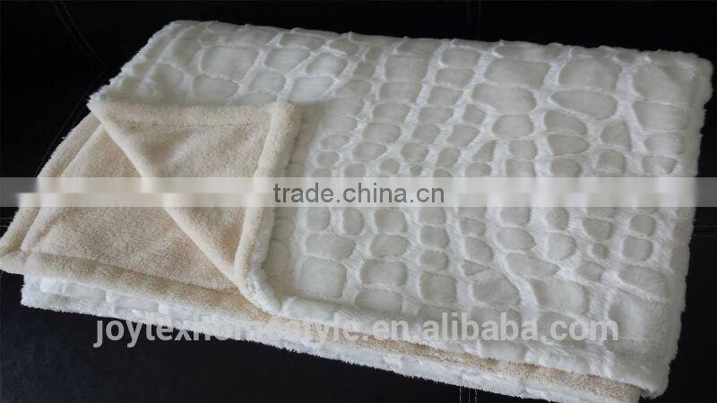 2014 New Arrival Embossed Micromink & Coral Fleece Blanket/Thick Double Layer Fleece Blanket/Warm Blankets For Winter