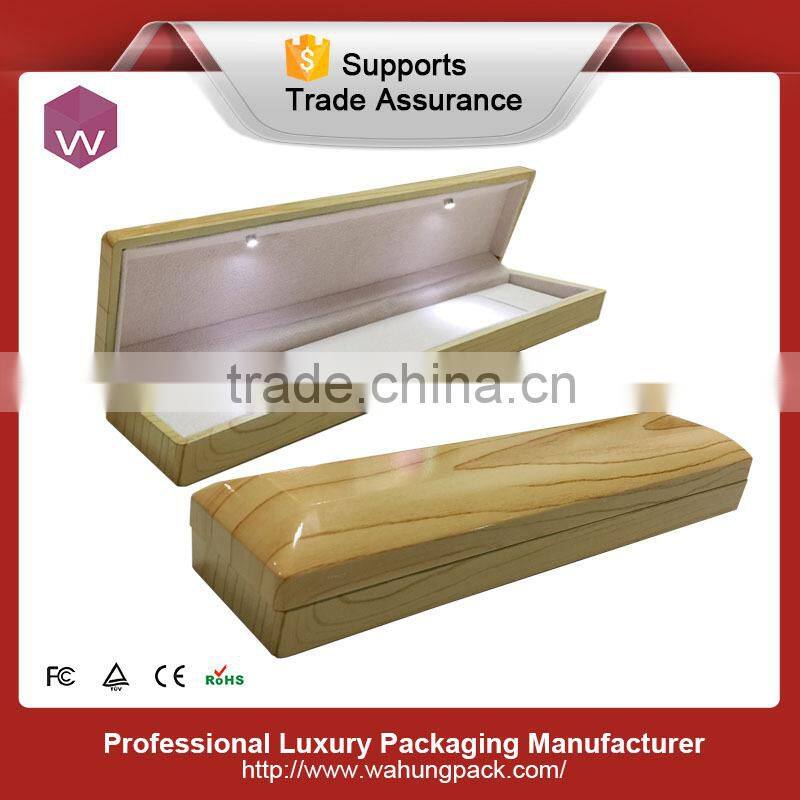luxury plastic jewelry bangle bracelet box with led light , bangle box with led light