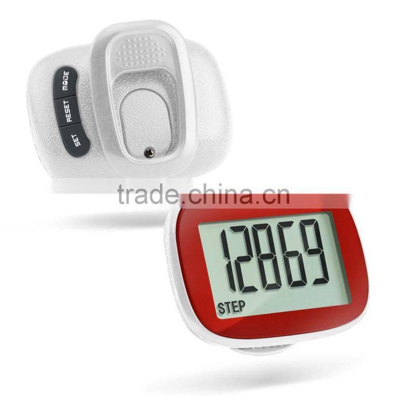 counting the steps / distance and calories calculate large screen LCD display pedometers with lumbar clip