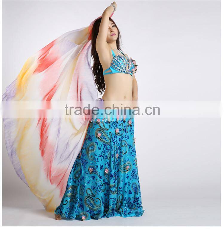 Gradient Tie-dyed Silk Belly Dance Veils