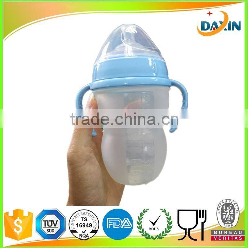 Factory pricing Food grade silicone nipple feeding bottle for baby with the BPA free test