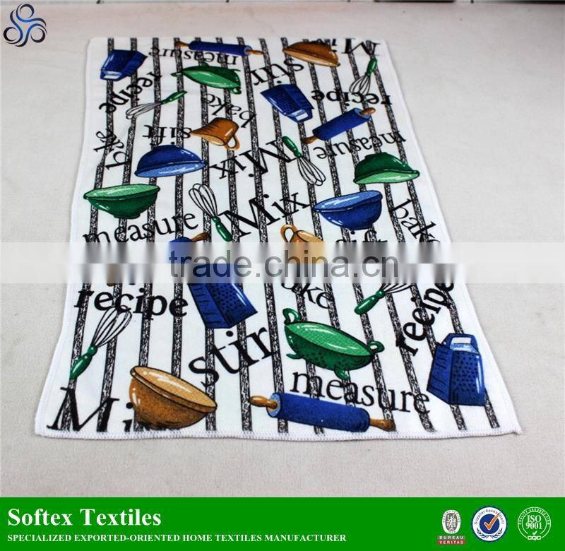 Cheap microfiber tea towel,Complete sets of series of printed tea towel