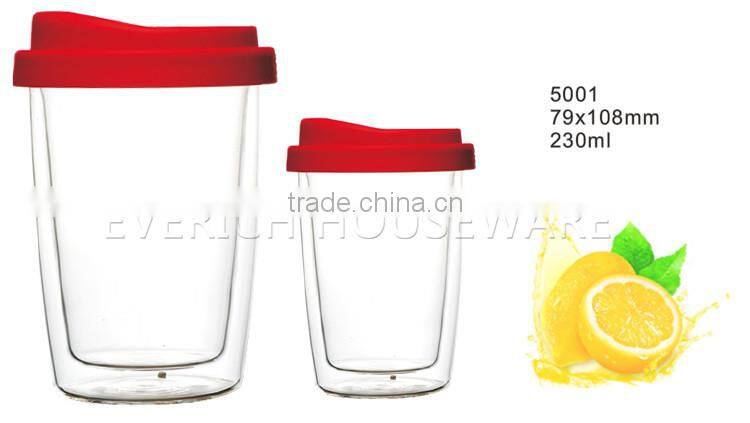High quality colored custom wide mouth cheap glass cup