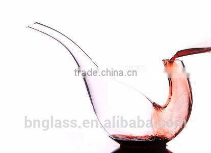 Hotel supplies wine set glass wine decanter with handle