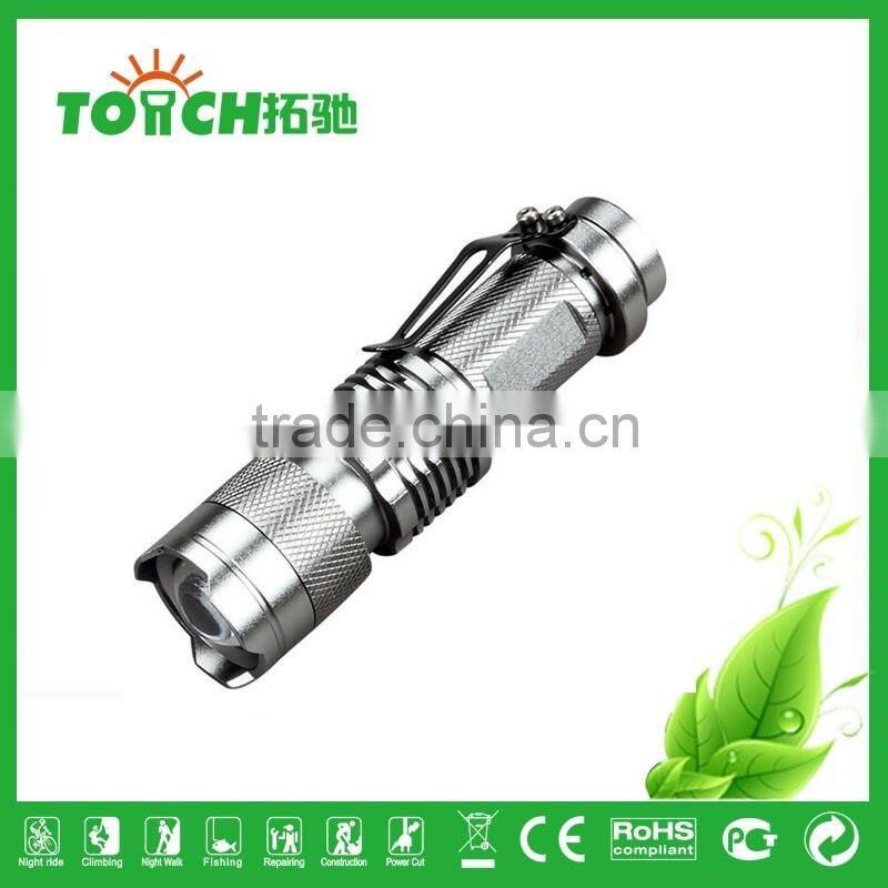 Mini High Power LED flashlight Waterproof Zoomable Torch Light Portable Pocket Flashlight led lamp