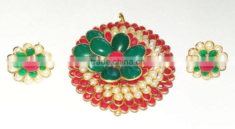 Pacchi Pendant Set with Earring Traditional Jewelry PS 33