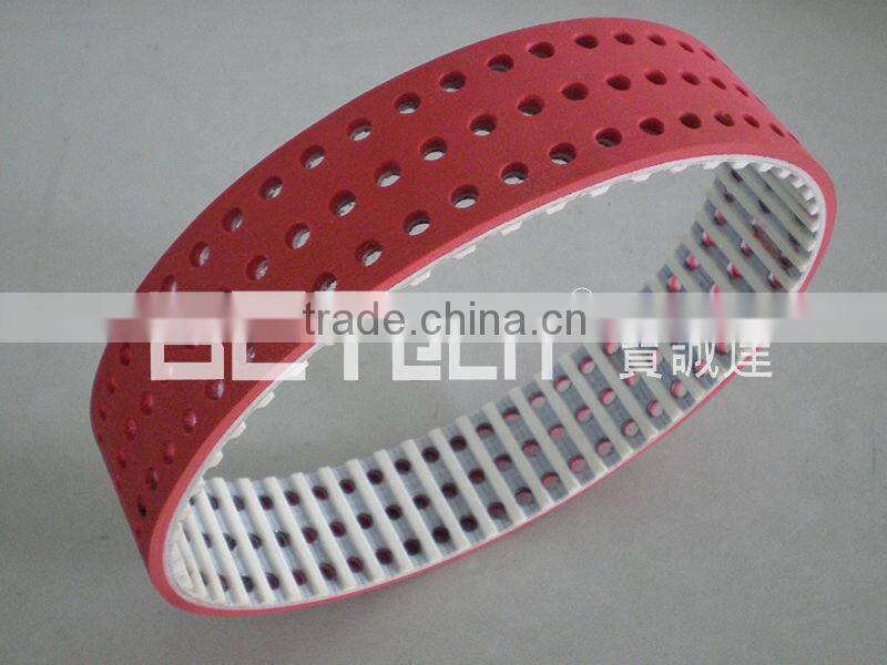PU Timing belt in differernt color rubber & holes
