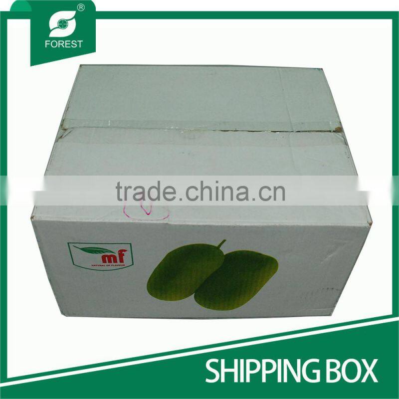 WHITE CORRUGATED SHIPPING BOX FOR MOVING FRESH VEGETABLES