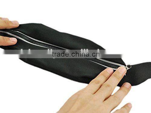Fashion Universal Running Waist Belt for iPhone 6/6S,6/6S Plus,Galaxy S5,S6,Note 4/5 w/ OtterBox/LifeProof Cases (Black)