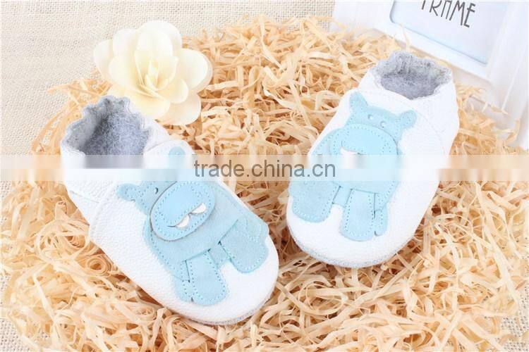 2016 Fancy Baby Prewalker Shoes Fashion Element Hippo F Cow Suede Soft Sole Newborn Baby Crib Shoes