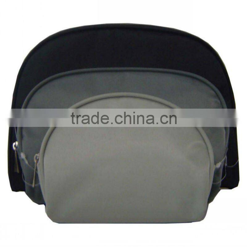 New Zipper microfiber Travel Ladies three-piece Cosmetic Bag set