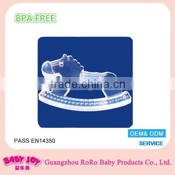 Durable transparent silicone baby teether toy wholesale in china