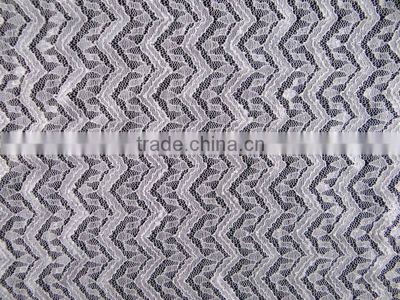 white fringe with bright yarn new style hot selling can make any color for bridal dressing nylon cotton lace fabric wholesale