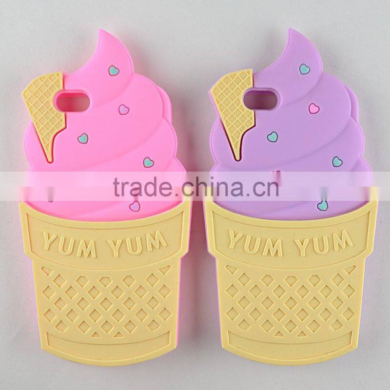 custom silicone ice cream type cell phone case for iphone 6