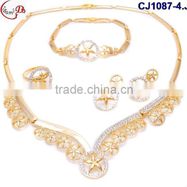 CJ1087 gold Latest italian fashion top high quality various design Jewelry with rhinestone matching dress for party/wedding