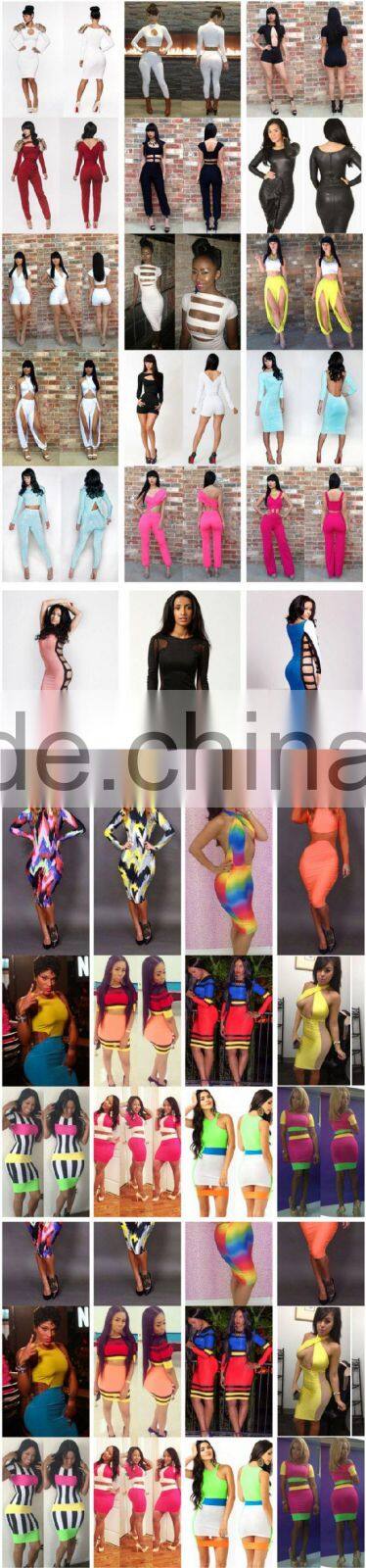 Golden sexy fashion lace Nightclub two-piece sexy dress, sexy see-through lace dress