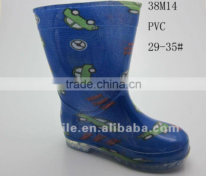 Animated chilsren pvc rain boots